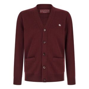 Gucci Bordeaux Cashmere Men's Cardigan